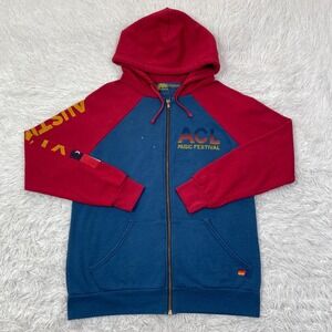 Aviator Nation Sweater Mens L‎ Blue Austin City Limits Full Zip Hoodie 2015 ACL